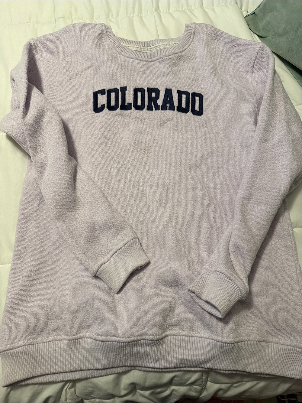 Lavender 'Colorado' Crewneck Pullover large